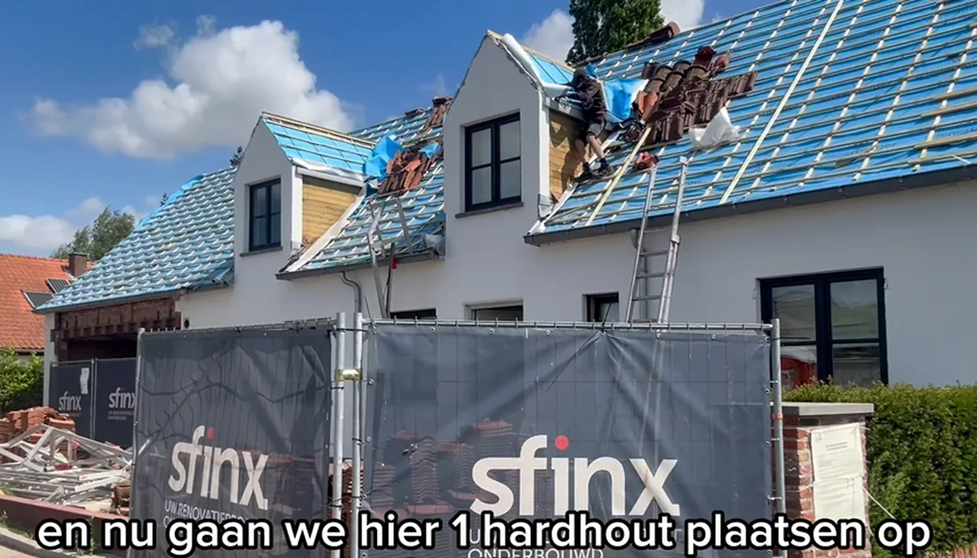 Dakopbouw en renovatiewerken aan een echt VIP Inventa project