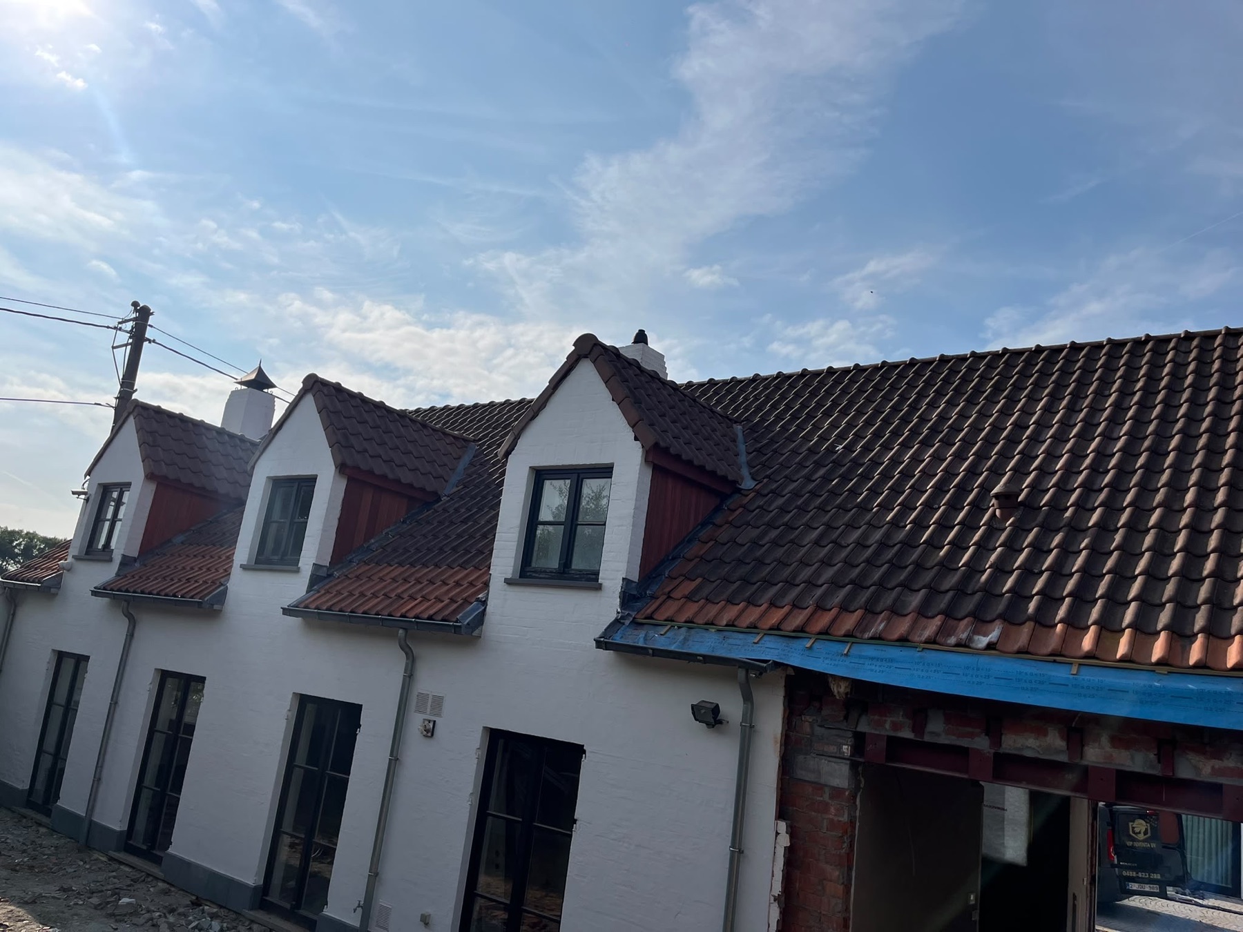 Dakzone van Project Damme voor de sanering