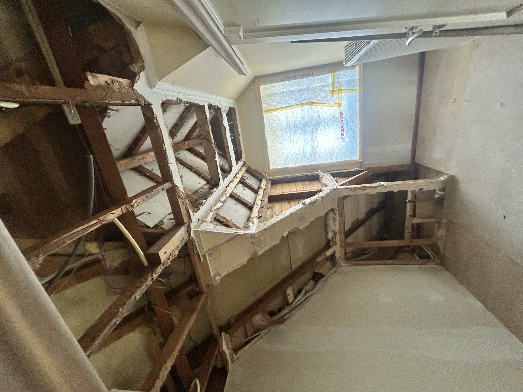 Dakstructuur tijdens de verdere renovatie