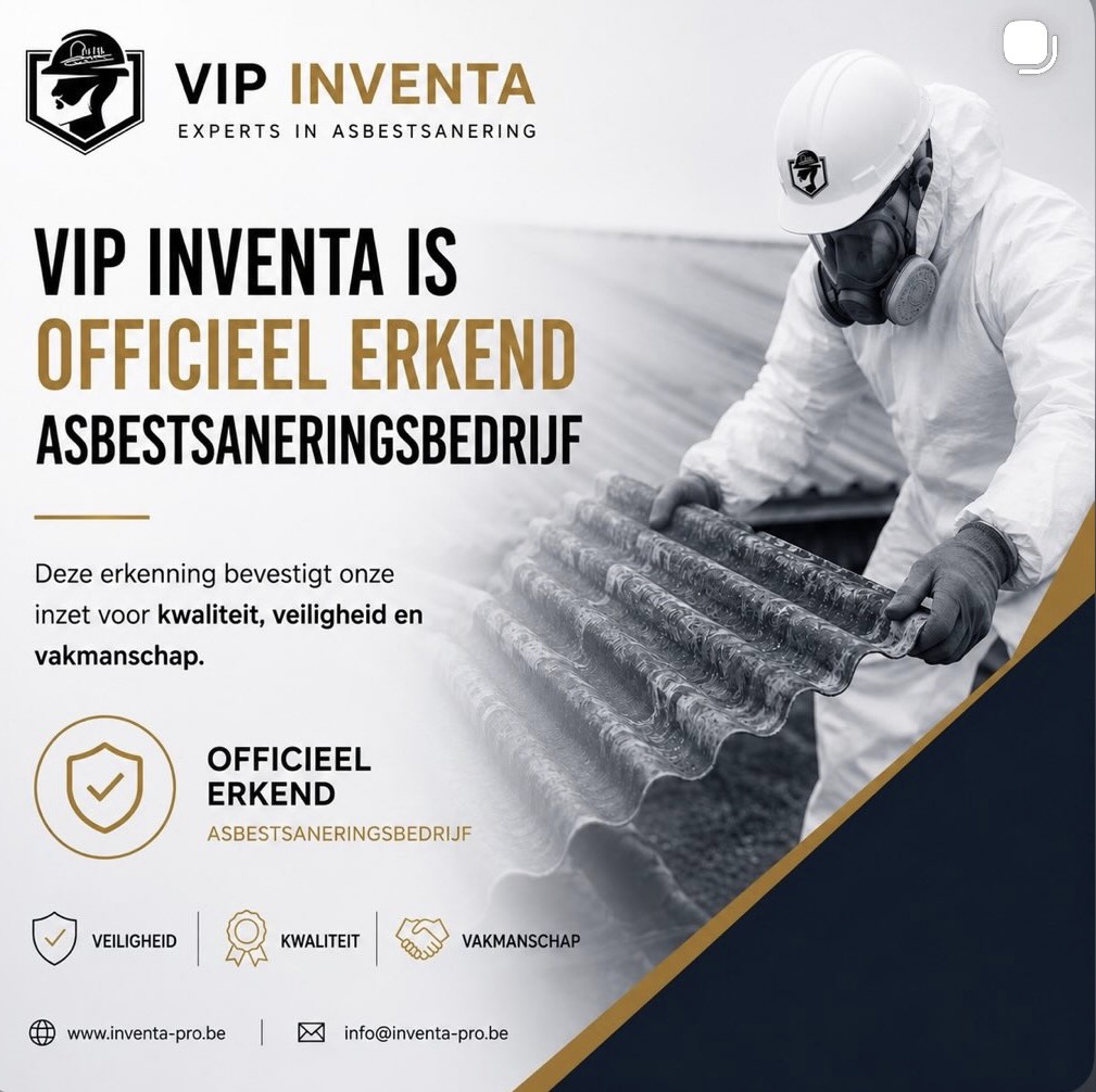 VIP Inventa officieel erkend asbestsaneringsbedrijf